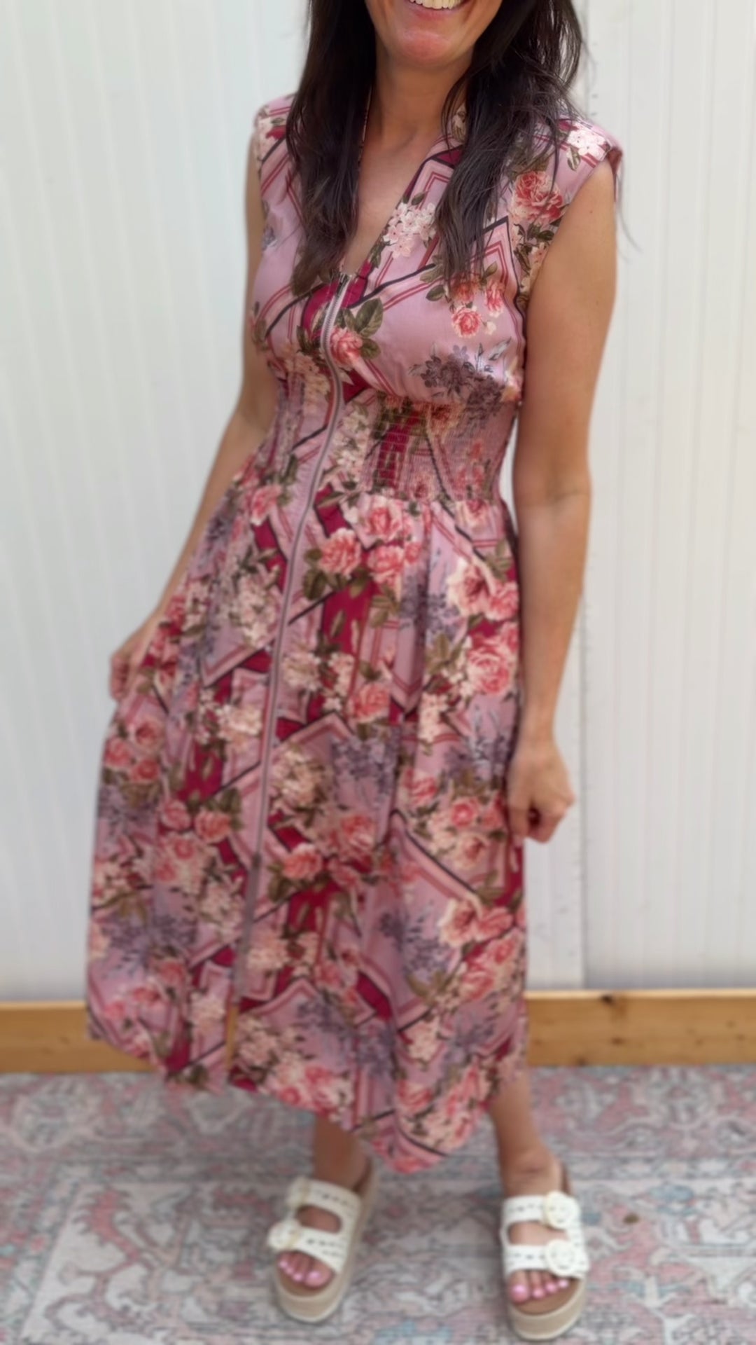 Quilted Mauve Dress