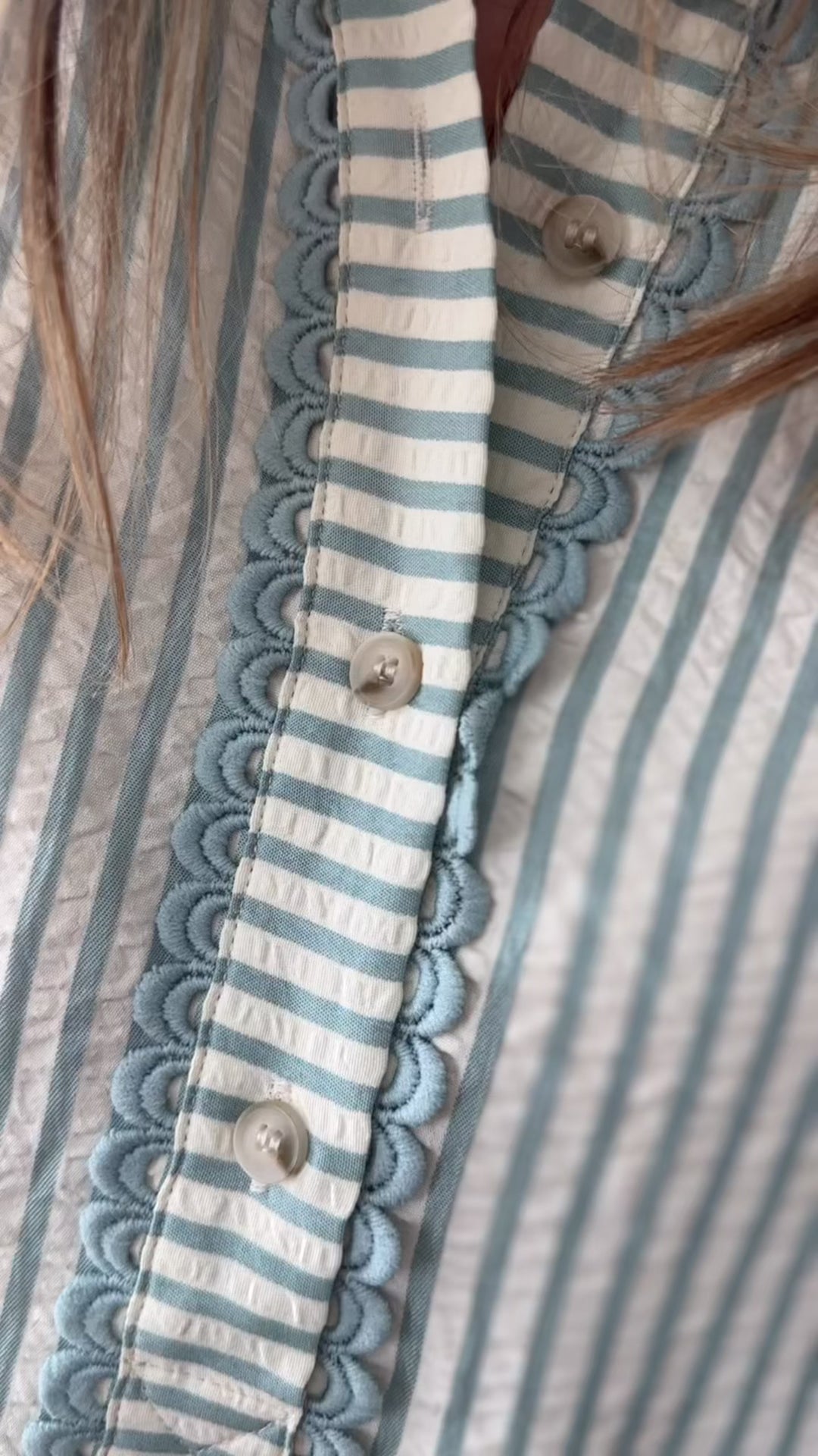 Stripes with Blue Trim Dress
