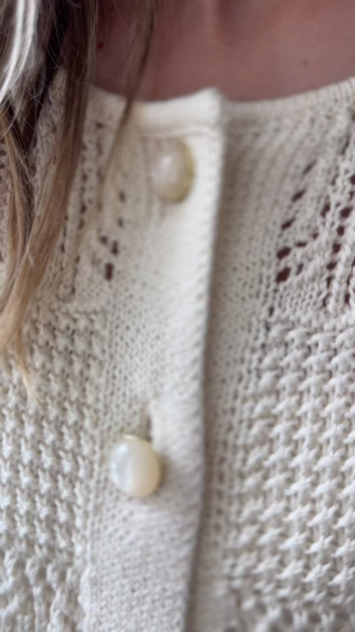 Pearl Button Knit Cardigan