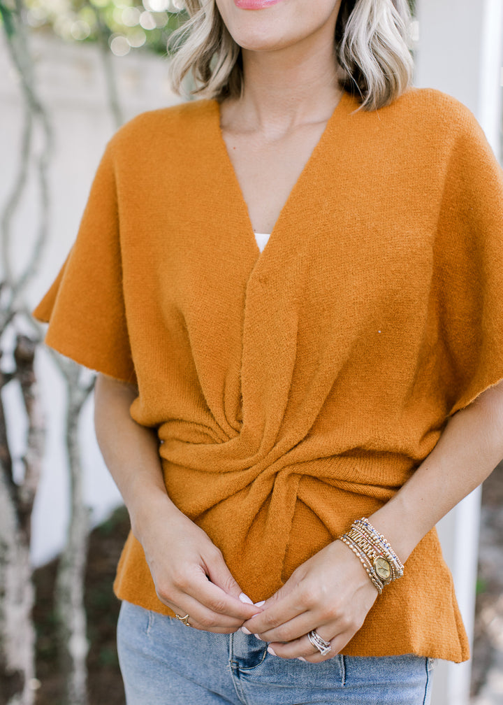 Pumpkin Spice Wrap Sweater