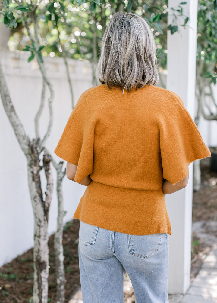Pumpkin Spice Wrap Sweater