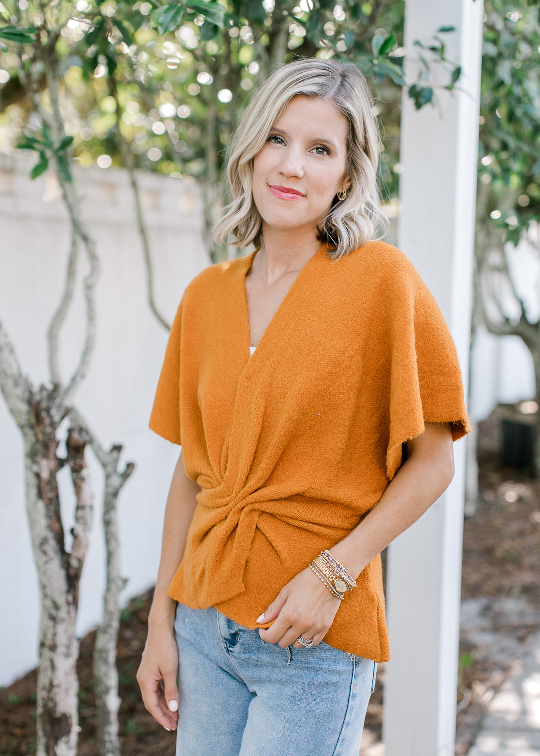 Pumpkin Spice Wrap Sweater