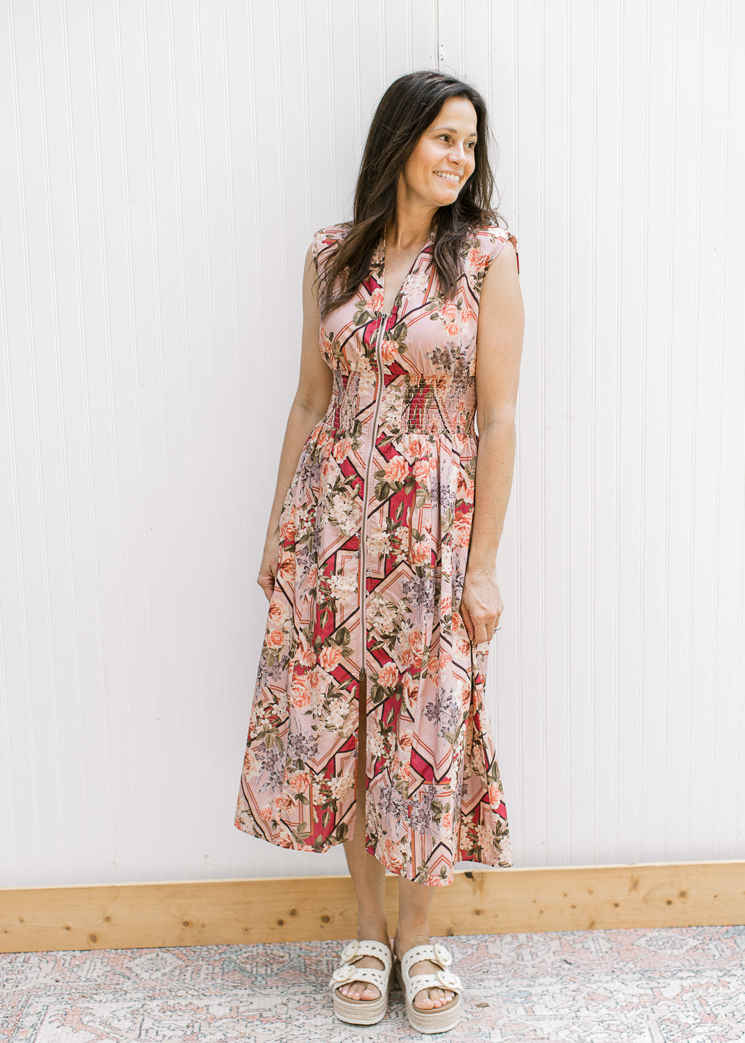 Quilted Mauve Dress