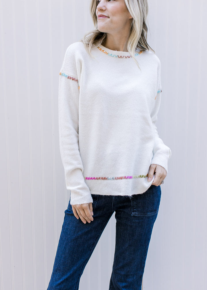 Rainbow Stitch Sweater