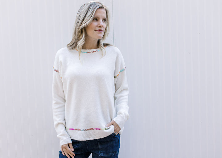 Rainbow Stitch Sweater