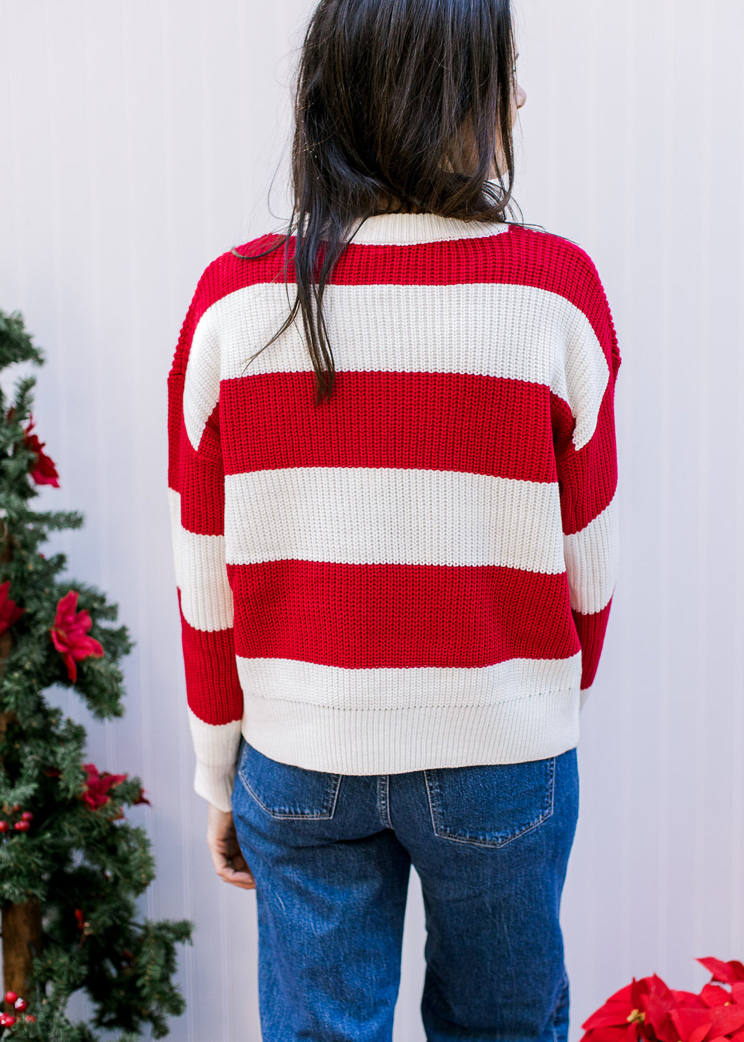 Red Stripe Merry Sweater