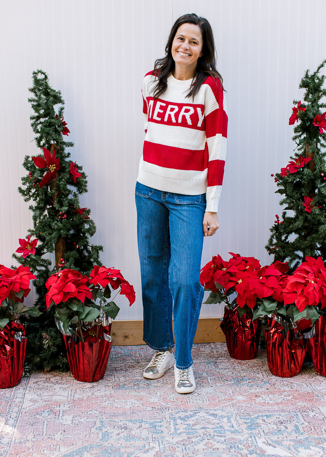 Red Stripe Merry Sweater
