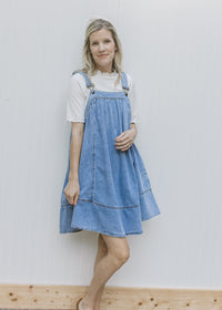 Ribbed Ruffle Tee in Ivory
