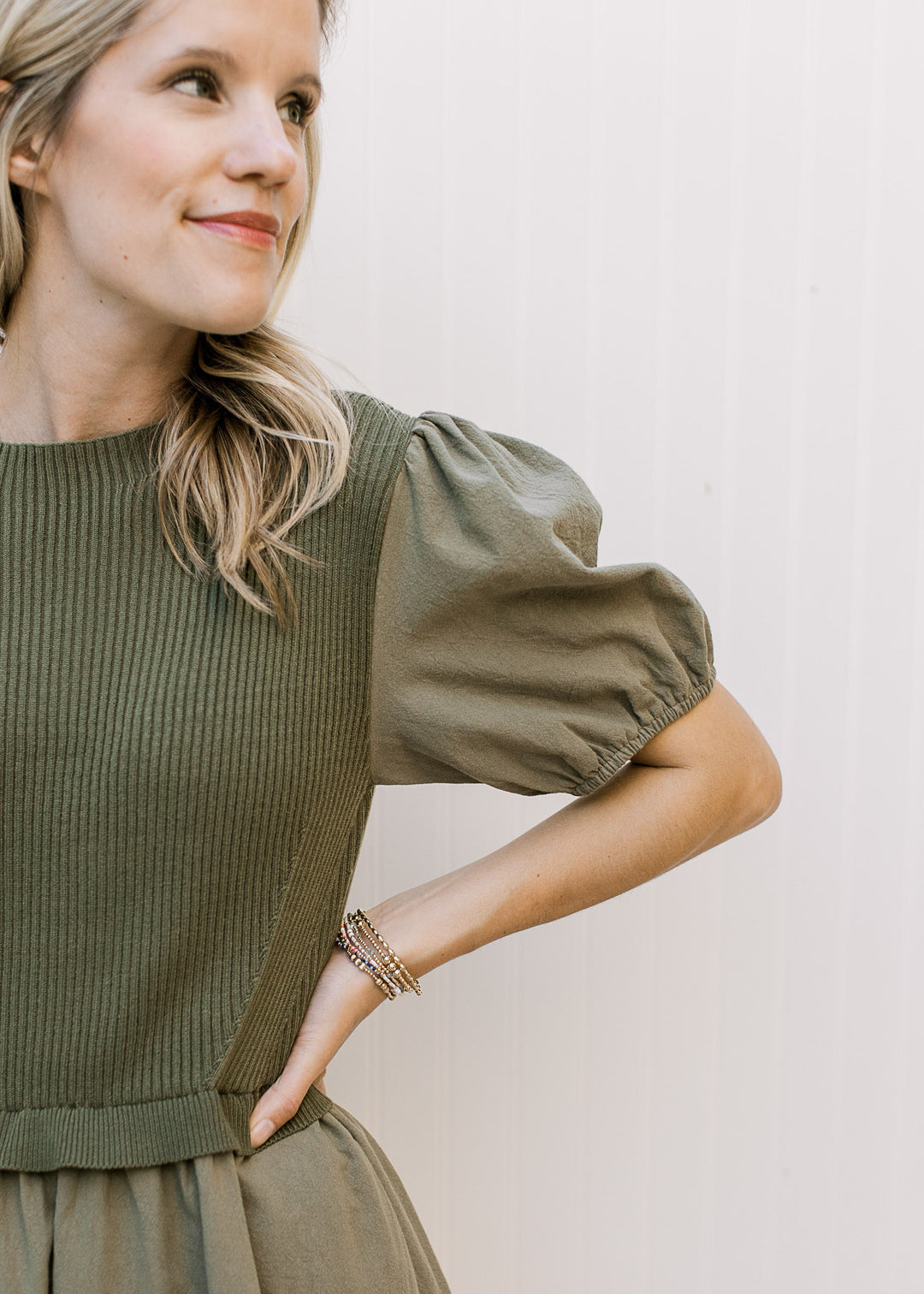 The Rosalie Dress in Dusty Olive