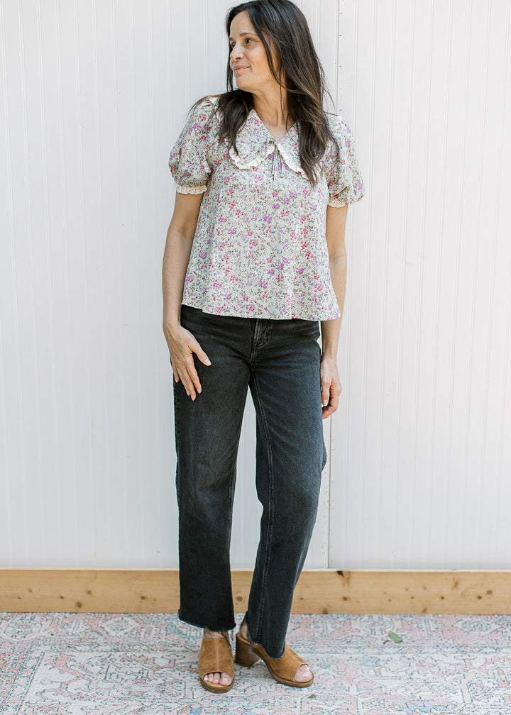 Sage Microfloral top