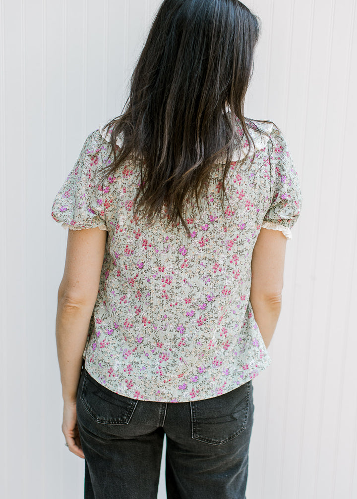 Sage Microfloral top