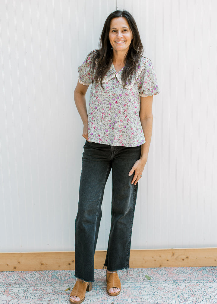 Sage Microfloral top