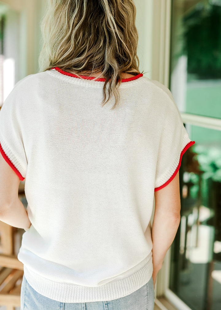 Short Sleeve  Flag Sweater