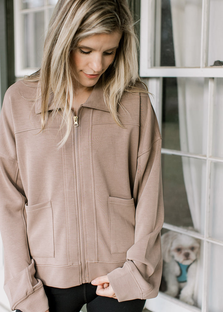 Silken Taupe Utility Jacket