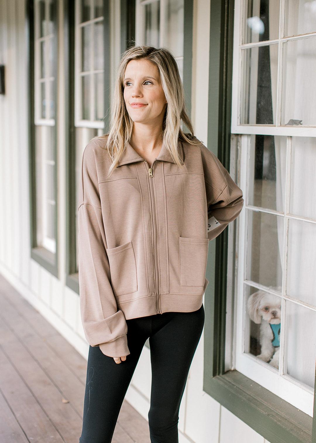 Silken Taupe Utility Jacket