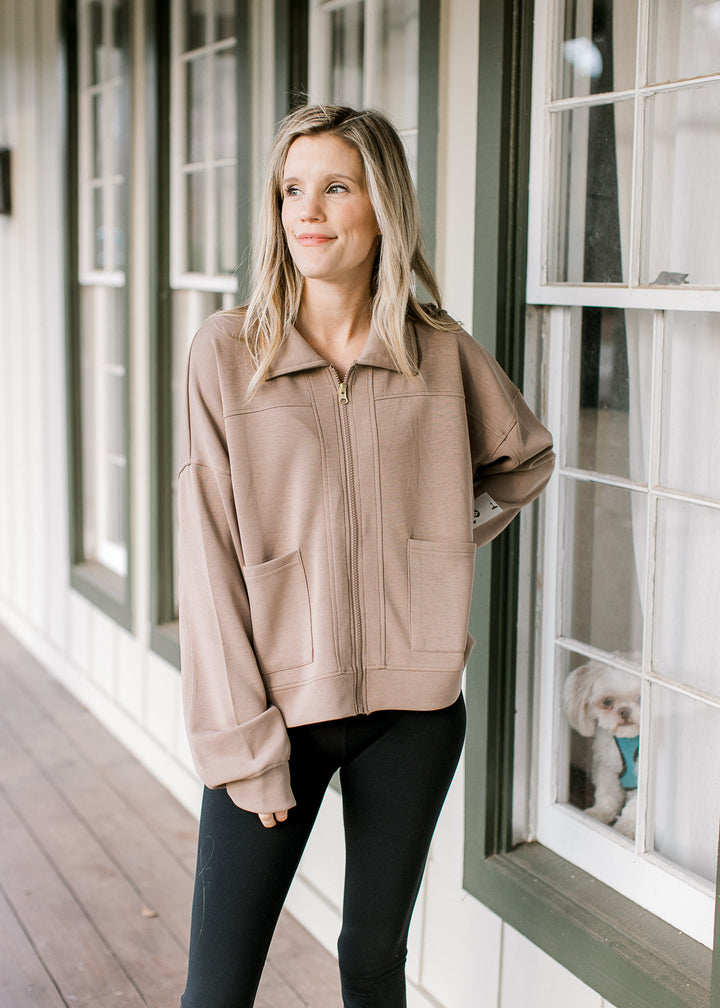 Silken Taupe Utility Jacket