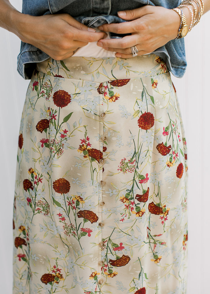 Slit Front Maxi Skirt