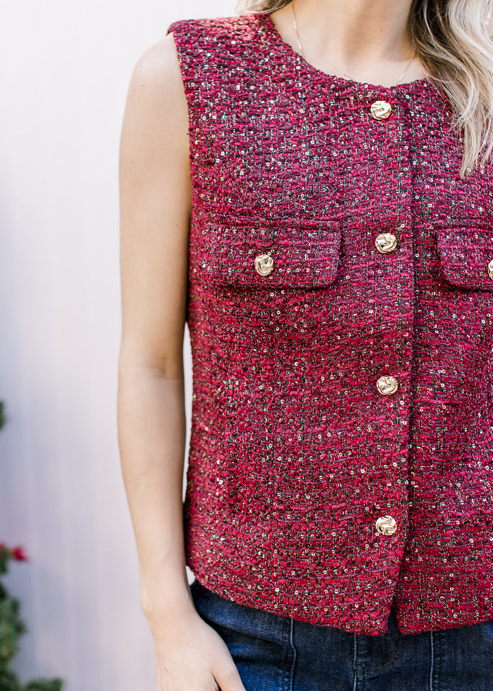 Sparkle Red Vest