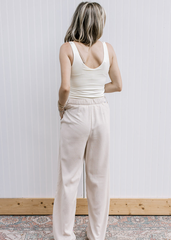 Taupe Pleated Pants