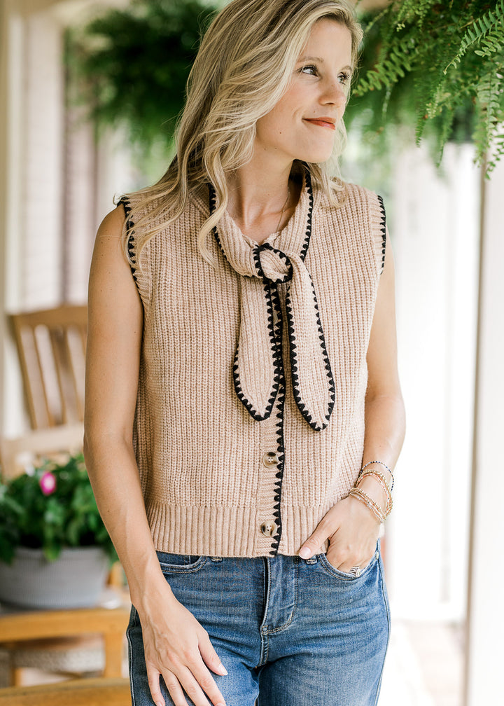 Taupe Transition Sweater Vest