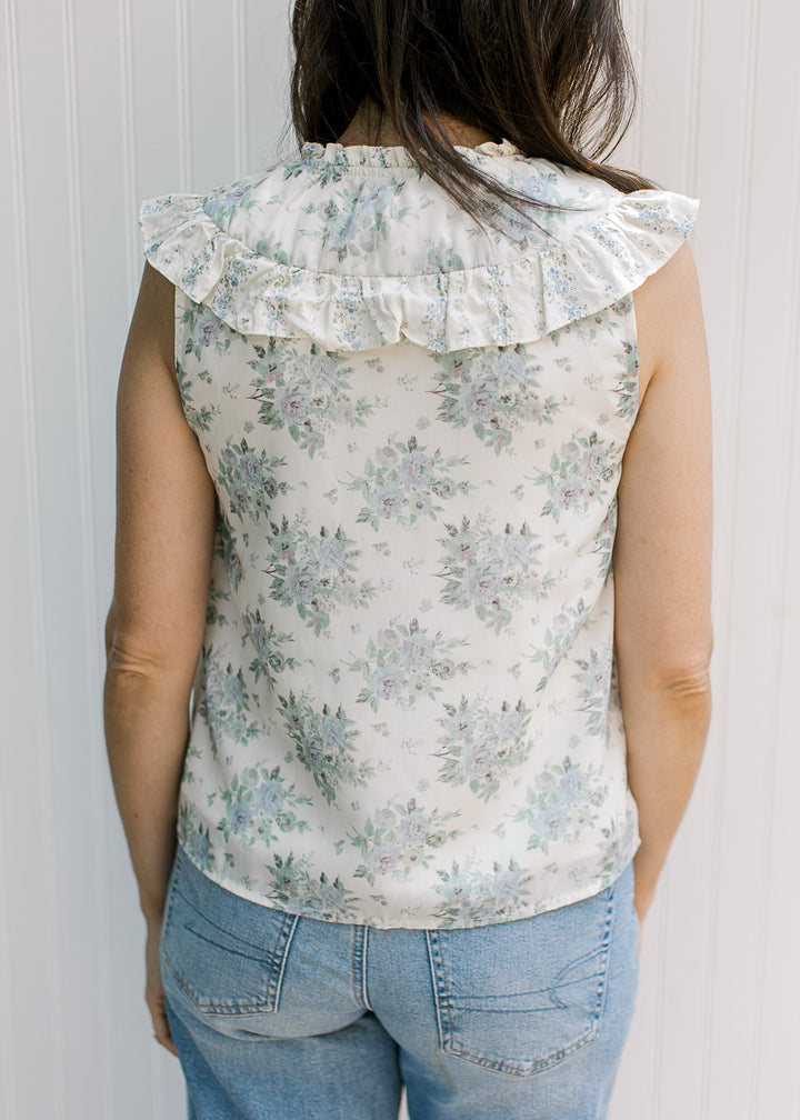 Tenley Blue Floral Blouse