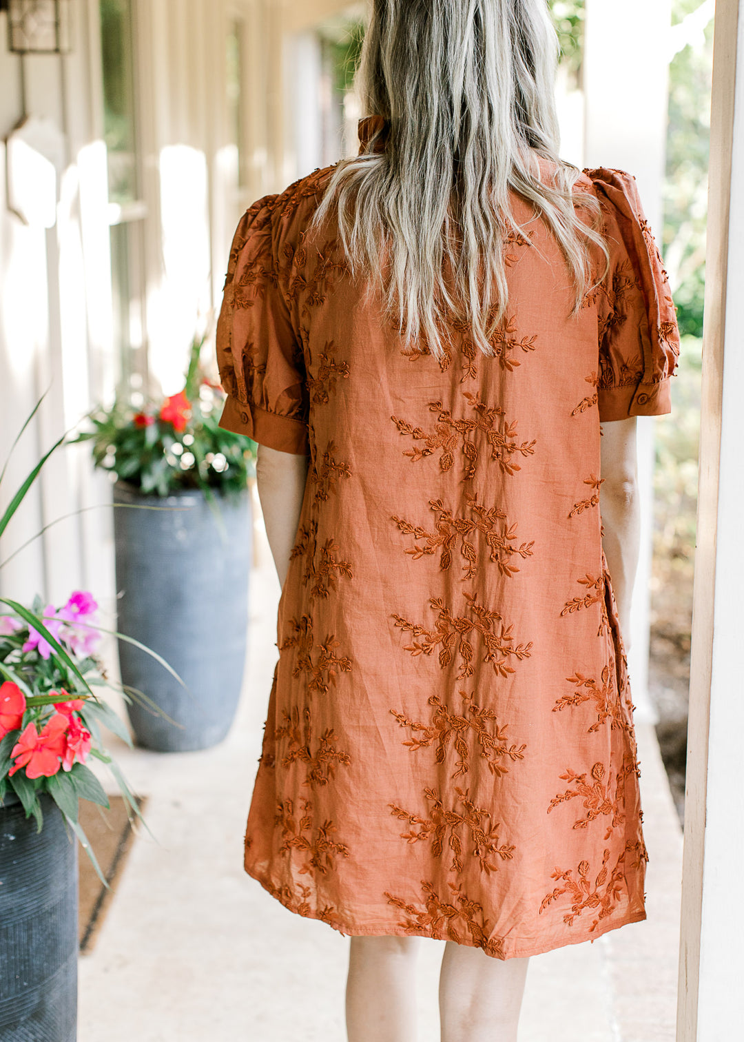 Textured Rust Dress