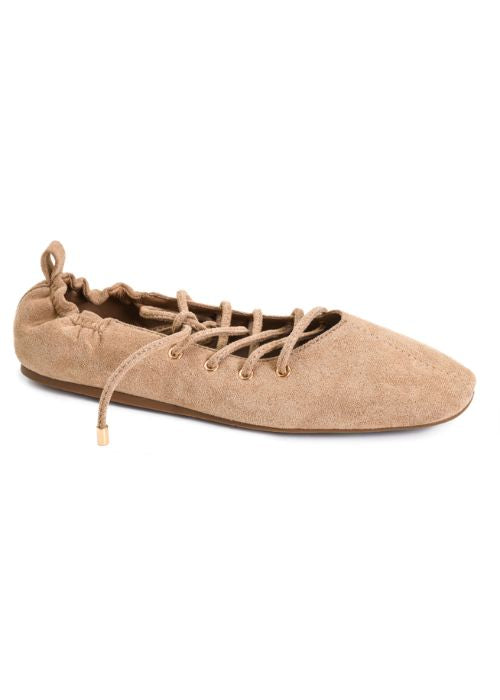 Corky’s Tied Up Ballet Flats in Camel
