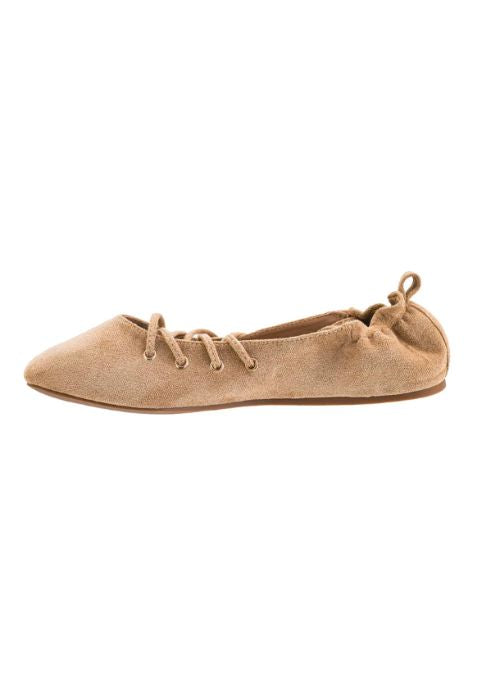 Corky’s Tied Up Ballet Flats in Camel