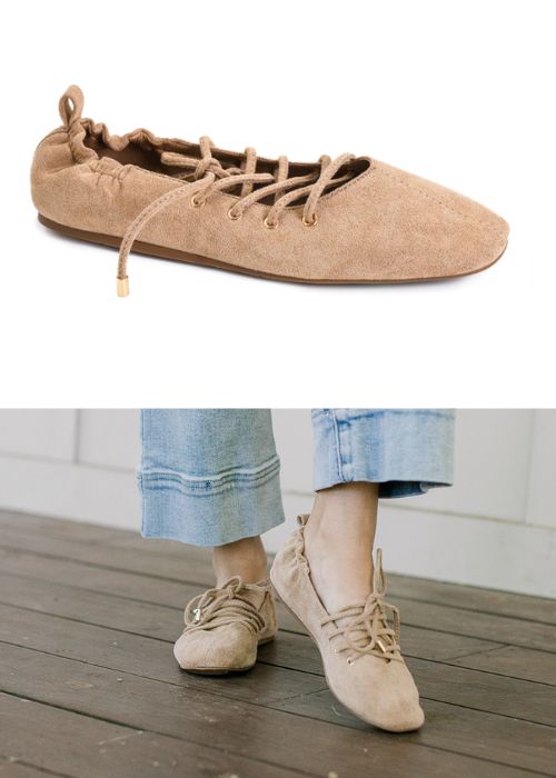 Corky’s Tied Up Ballet Flats in Camel