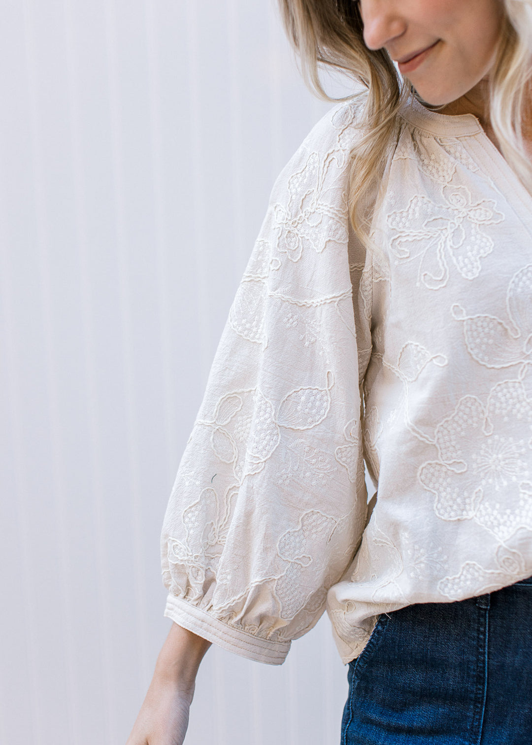 Tone in Tone Ivory Top