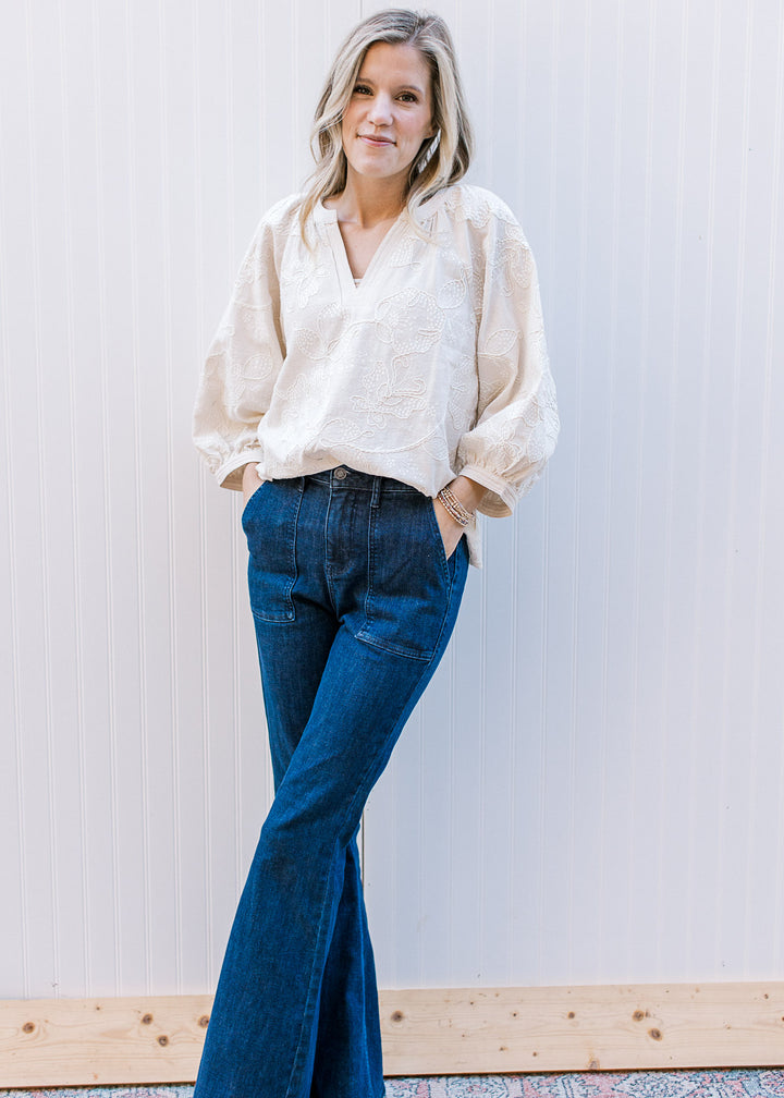 Tone in Tone Ivory Top