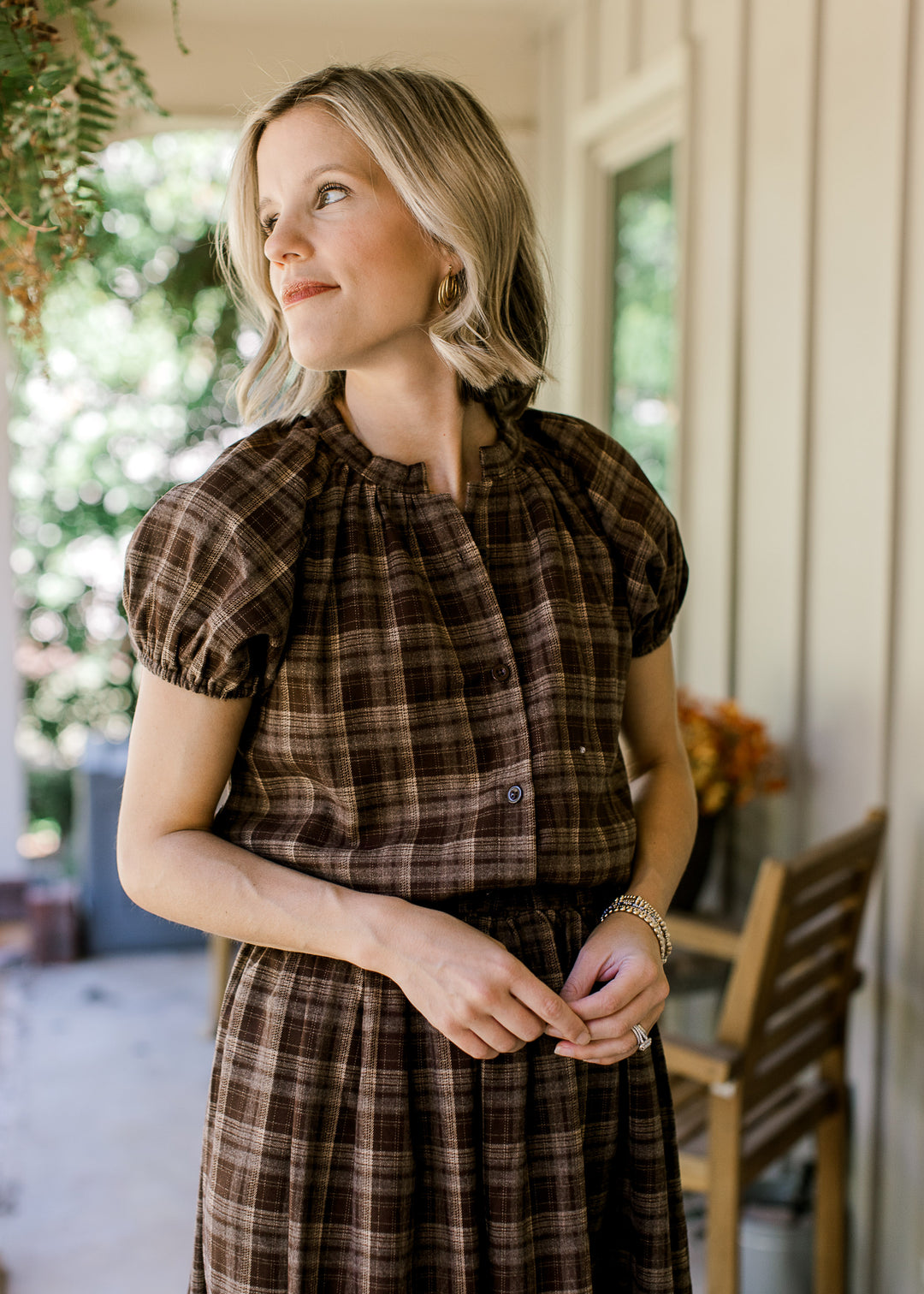 Winter Hearth Plaid Skirt Set