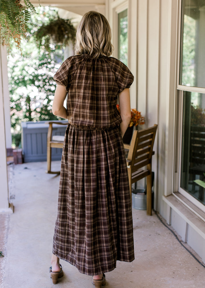 Winter Hearth Plaid Skirt Set
