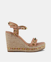 X SHU SHOP Jemma Wedge Sandal in Nude