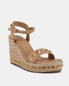 X SHU SHOP Jemma Wedge Sandal in Nude