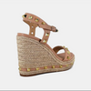 X SHU SHOP Jemma Wedge Sandal in Nude