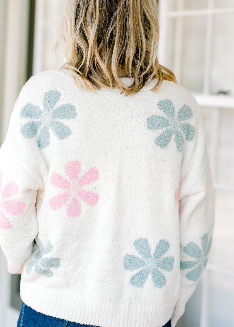 X Flowers Baby Sweater