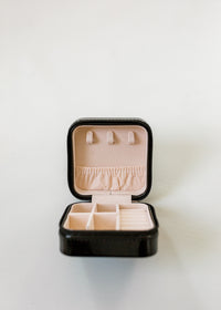 X Square Travel Jewelry Case - Black