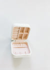 X Square Travel Jewelry Case - White