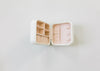 X Square Travel Jewelry Case - White