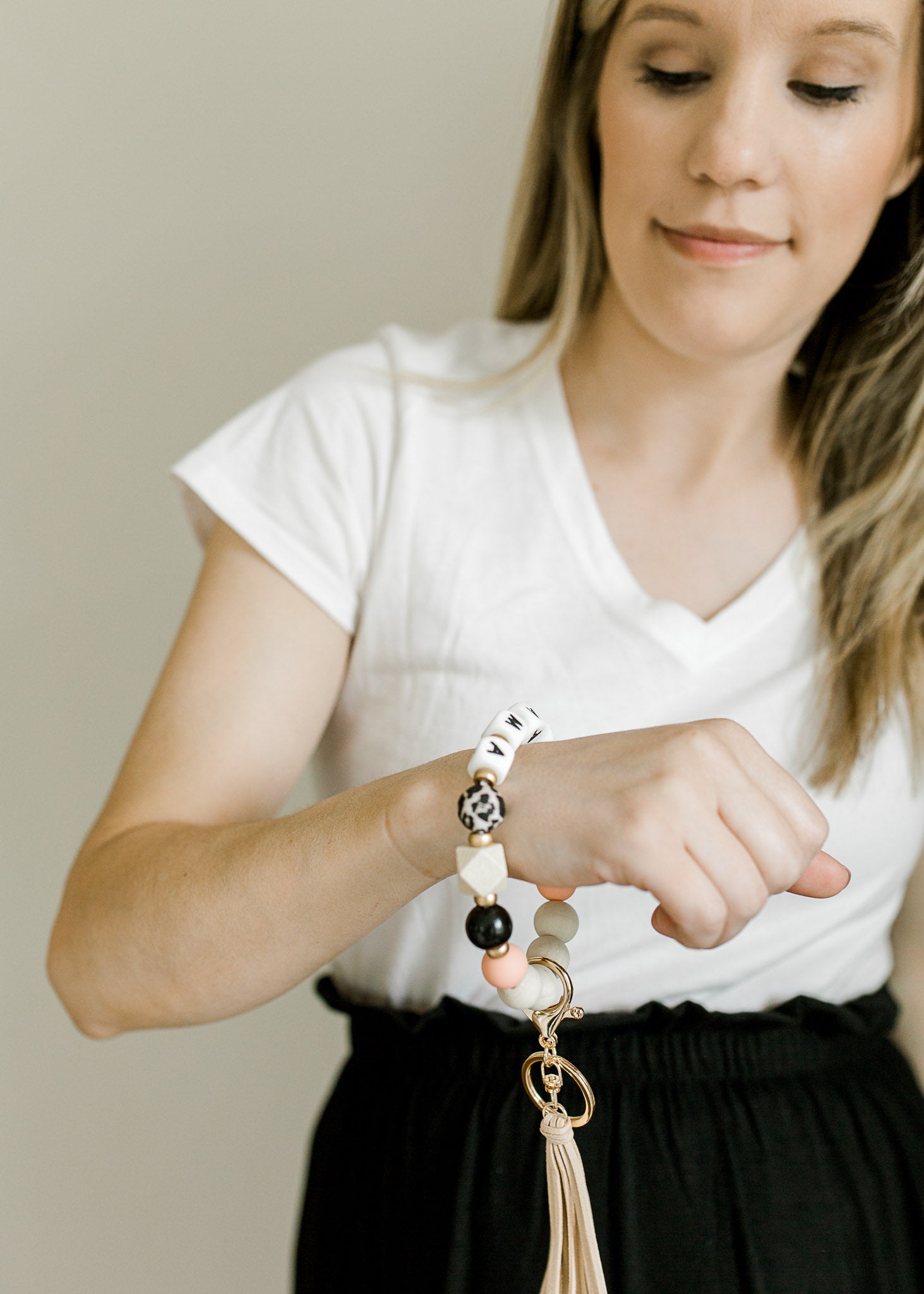 X Mama Bead Key Ring
