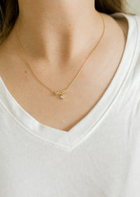 X Mom Heart Charm Necklace